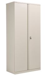 Bisley Essentials Steel Double Door 1985 Cupboard - Goose Grey 