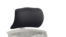 Flex Headrest White Shell Black Fabric
