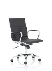 Nola Medium Black Soft Bonded Leather Executive Chair