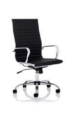 Nola High Back Black Soft Bonded Leather Executive Chair