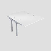 Premium 2 Person Bench Extension 1200 X 800 Cable Port White-Silver 
