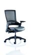 Molet "Task Exec" Black Frame Black Mesh Back Black Leather Seat Chair