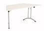 One Union Folding Table 1600 X 800 Silver Frame Trapezoidal Top
