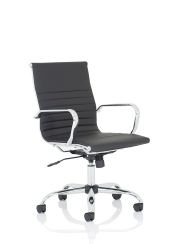 Nola Medium Black Soft Bonded Leather Executive Chair