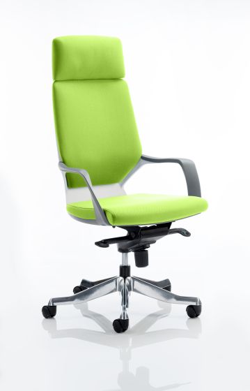 Xenon Headrest White Shell Bespoke Colour myrrh Green