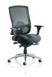 Regent Task Operator Chair Black Fabric Black Mesh Back With Arms