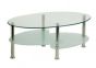 Berlin Coffee Table With Chrome Legs And Shelves