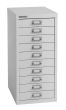 Bisley 10 Drawer Home 29 Series Steel Multidrawer - Goose Grey 