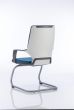 Xenon Visitor White Shell Blue Fabric With Arms