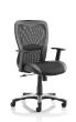 Victor II Executive Chair Black Leather Black Mesh With Arms