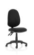 WORK FROM HOME BUNDLE WITH ECLIPSE PLUS 2 CHAIR & 1200x600 TWIN UPRIGHT RECTANGULAR DESK DARK WALNUT