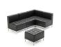 Infinity Modular Cube Chair Black Soft Bonded Leather