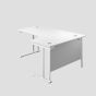 1200X1200 Twin Upright Right Hand Radial Desk White-White