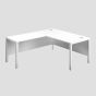 1800X800 Goal Post Left Hand Return Desk White-White 