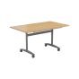 One Tilting Table 1600 X 700 Silver Legs Top