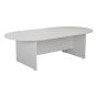 2400mm D-End Meeting Table - White