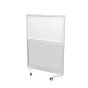 Mobile Type 4 Fully Glazed Screen White Frame - 1000W X 1800H Band 1