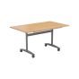 One Tilting Table 1600 X 700 Silver Legs Top