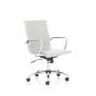Nola Medium White Soft Bonded Leather Executive Chair