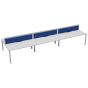 CB 6 Person Bench 1600 X 800 Cable Port White-White 