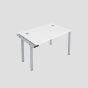 CB 1 Person Extension Bench 1200 X 800 Cable Port White-Silver 