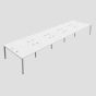 CB 10 Person Bench 1200 X 800 Cable Port White-Silver 