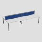 CB 4 Person Bench 1400 X 800 Cable Port White-Silver 
