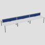 CB 6 Person Bench 1400 X 800 Cable Port White-Silver 
