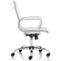 Nola Medium White Soft Bonded Leather Executive Chair