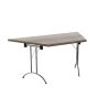 One Union Folding Table 1600 X 800 Silver Frame Trapezoidal Top