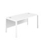 Mesh Back Chair & White Bench Style