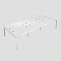 Premium 6 Person Bench 1600 X 800 Cable Port White-White 