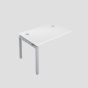 Premium 1 Person Bench Extension 1200 X 800 Cable Port White-Silver 