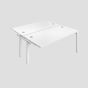 Premium 2 Person Bench Extension 1200 X 800 Cable Port White-White 