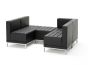 Infinity Modular Cube Chair Black Soft Bonded Leather