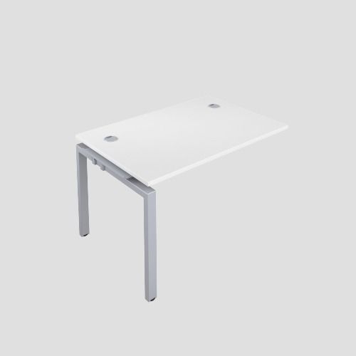 Premium 1 Person Bench Extension 1200 X 800 Cable Port White-Silver 
