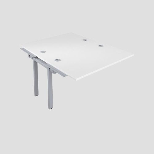 Premium 2 Person Bench Extension 1200 X 800 Cable Port White-Silver 