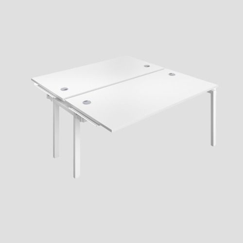 Premium 2 Person Bench Extension 1200 X 800 Cable Port White-White 