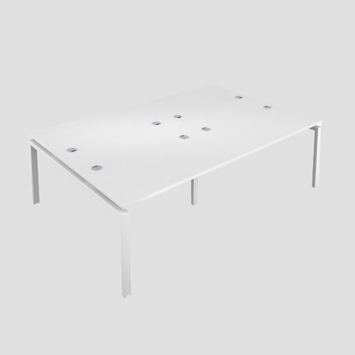 Premium 4 Person Bench 1200 X 800 Cable Port White-White 
