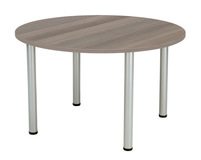One Fraction Plus 1200 Circular Meeting Table Grey Oak 