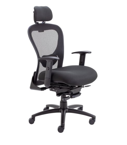 Strata HB Mesh Back Task Chair Black With Seat Slide 